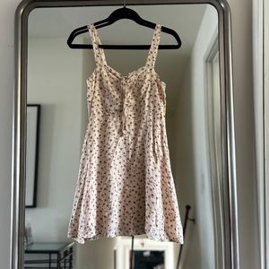 LUNIL PALE PINK FLORAL DRESS MINI